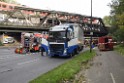 LKW blieb unter Bruecke haengen Koeln Ehrenfeld Innere Kanalstr Hornstr P351